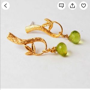 Anthropologie style gold earrings